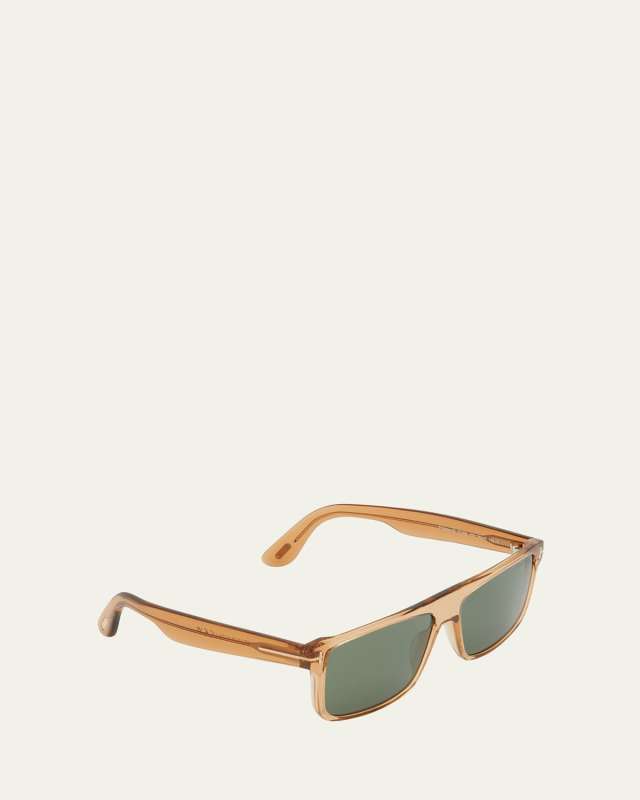 Philippe Rectangle Semi-Transparent Acetate Sunglasses